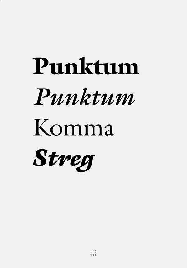 Punktum Punktum, Sort