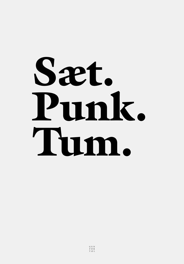 Sæt Punktum, Sort